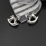30PCS Zinc Alloy Rocking Horse Charms Pendants Diy Jewelry Findings