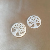 25MM 10Pcs Natural Freshwater Shell Earrings Charms Beads