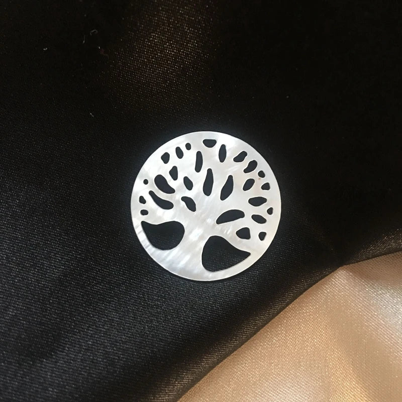 25MM 10Pcs Natural Freshwater Shell Earrings Charms Beads