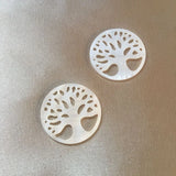 25MM 10Pcs Natural Freshwater Shell Earrings Charms Beads