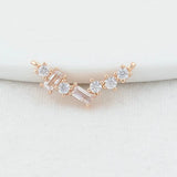 14K Brass Zircon Flowers Charms Pendants Connectors Necklace