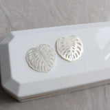 25MM 4Pcs Natural Pearl Mother Shell Leaf Earring Charms Beads
