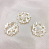 25MM 4Pcs Snowflake Pearl Shell Jewelry Pendants Charms