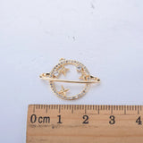 25MM Copper Zircon Star Pendants Charms for DIY Jewelry Making