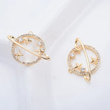 25MM Copper Zircon Star Pendants Charms for DIY Jewelry Making