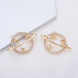 25MM Copper Zircon Star Pendants Charms for DIY Jewelry Making