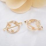 25MM Copper Zircon Star Pendants Charms for DIY Jewelry Making