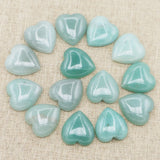 25MM Green Aventurine Stone Heart Cabochons for DIY Jewelry Making