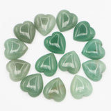 25MM Green Aventurine Stone Heart Cabochons for DIY Jewelry Making