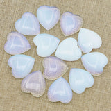 25MM Natural Opal Stone Good Heart Cab Cabochons Beads DIY Jewelry Making