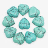 25MM Natural Stone Heart Cabochons Beads for DIY Jewelry Making