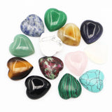 25MM Natural Stone Heart Cabochons Beads for DIY Jewelry Making