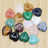 25MM Natural Stone Heart Cabochons Beads for DIY Jewelry Making