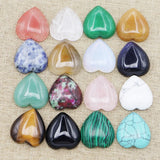 25MM Natural Stone Heart Cabochons Beads for DIY Jewelry Making