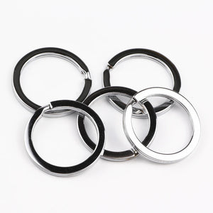 25MM Metal Keyring Rhodium Plated Split Key Ring Findings 200pcs/lot