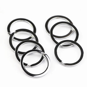 25MM Metal Keyring Rhodium Plated Split Key Ring Findings 200pcs/lot