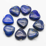 25MM Amethyst Multicolour Heart Necklace Pendant Key Chain Charms 10Pcs