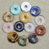 25MM Agate Pendant Necklace with Safety Buckle Amulet