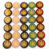 25MM Natural Stone Tree of Life Maple Leaf Jewelry Amethysts Aventurine W1113