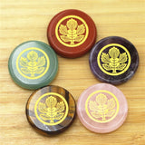 25MM Natural Stone Tree of Life Maple Leaf Jewelry Amethysts Aventurine W1113