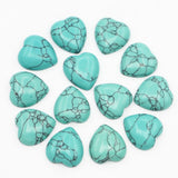 25MM Turquoise Heart Cab Cabochons Beads Charms DIY Jewelry Making
