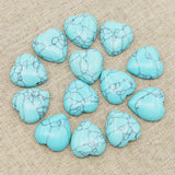 25MM Turquoise Heart Cab Cabochons Beads Charms DIY Jewelry Making