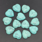 25MM Turquoise Heart Cab Cabochons Beads Charms DIY Jewelry Making