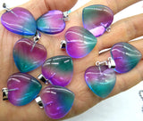 25MM Heart Pendant Natural Stone for DIY Jewelry Making