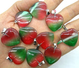 25MM Heart Pendant Natural Stone for DIY Jewelry Making