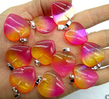 25MM Heart Pendant Natural Stone for DIY Jewelry Making