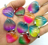 25MM Heart Pendant Natural Stone for DIY Jewelry Making