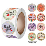 25MM Round Flower Thank You Stickers For Small Bussiness Sealed Label