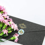 25MM Round Flower Thank You Stickers For Small Bussiness Sealed Label