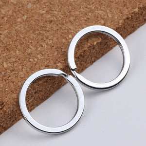 25MM Round Rhodium Plated Keyring Split Ring Findings 100pcs/lot