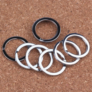 25MM Round Rhodium Plated Keyring Split Ring Findings 100pcs/lot