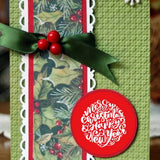 25MM Round Red Christmas Stickers For Sealing Packaging Supplies