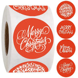 25MM Round Red Christmas Stickers For Sealing Packaging Supplies