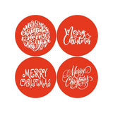 25MM Round Red Christmas Stickers For Sealing Packaging Supplies