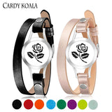 25MM Stainless Steel Rose Flower Aromatherapy Oil Box Bracelet
