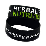 25PCS Changing Lives Silicone Bracelet 1 Inch Debossed Logo