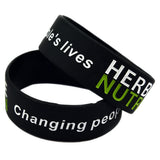 25PCS Changing Lives Silicone Bracelet 1 Inch Debossed Logo