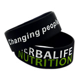 25PCS Changing Lives Silicone Bracelet 1 Inch Debossed Logo