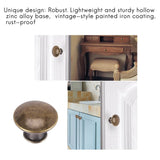 25PCS Vintage Drawer Knobs 30mm Antique Cabinet Handles, Old Bronze