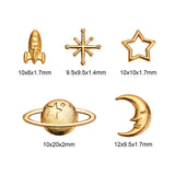 25Pcs Space Theme Alloy Epoxy Mold Cabochons Slime Charms for Jewelry Making