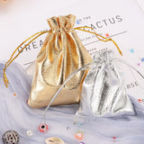 25Pcs Silver Drawstring Pocket Jewelry Packing Gift Bags - 5x7cm to 11x16cm