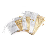 25Pcs Silver Drawstring Pocket Jewelry Packing Gift Bags - 5x7cm to 11x16cm
