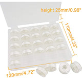 25Pcs Prewound Bobbins Embroidery Thread Bobbin Case for DIY Crafts