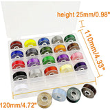 25Pcs Prewound Bobbins Embroidery Thread Bobbin Case for DIY Crafts