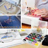 25Pcs Prewound Bobbins Embroidery Thread Bobbin Case for DIY Crafts