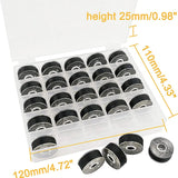 25Pcs Prewound Bobbins Embroidery Thread Bobbin Case for DIY Crafts